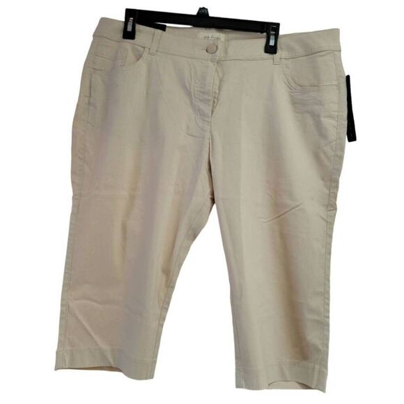Sag Harbor Sz 16 Khaki Capri Crops Pants New msrp $60 - Picture 1 of 4